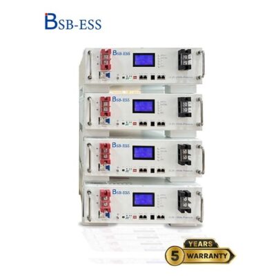 Pin lưu trữ (5.12kWh) BSB-ESS 51.2V 100Ah - Luxury bản xếp chồng 6.000 Cycles.